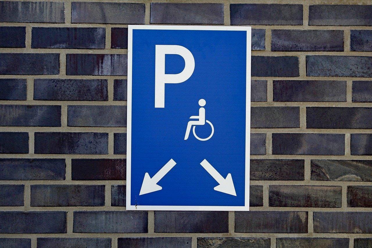 handicap parking sign dimensions