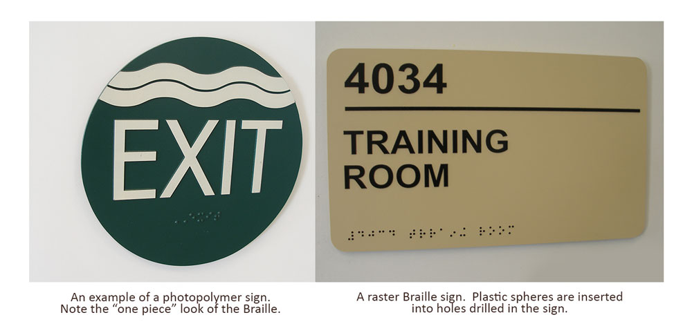 Raster vs Photopolymer ADA Signs